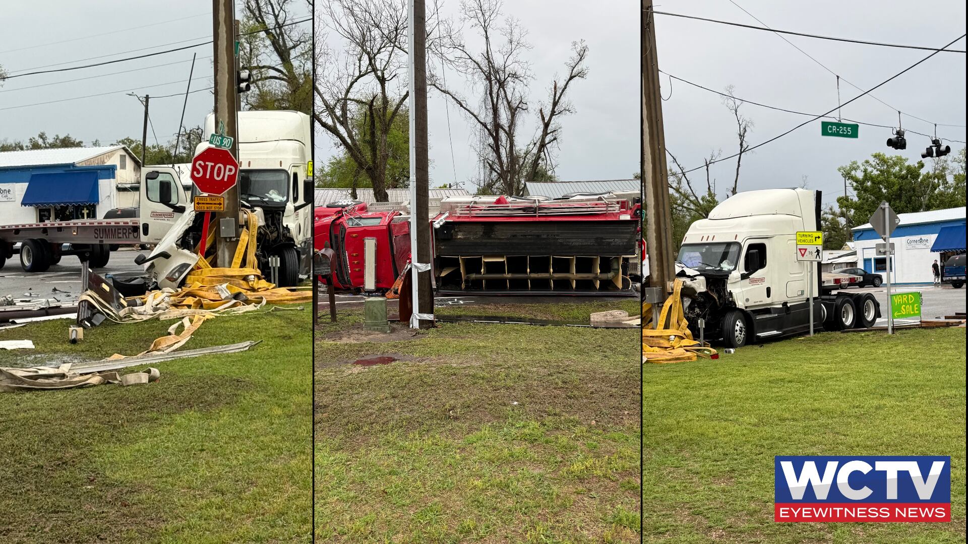 Two firefighters injured after crash between semi, firetruck in Madison ...