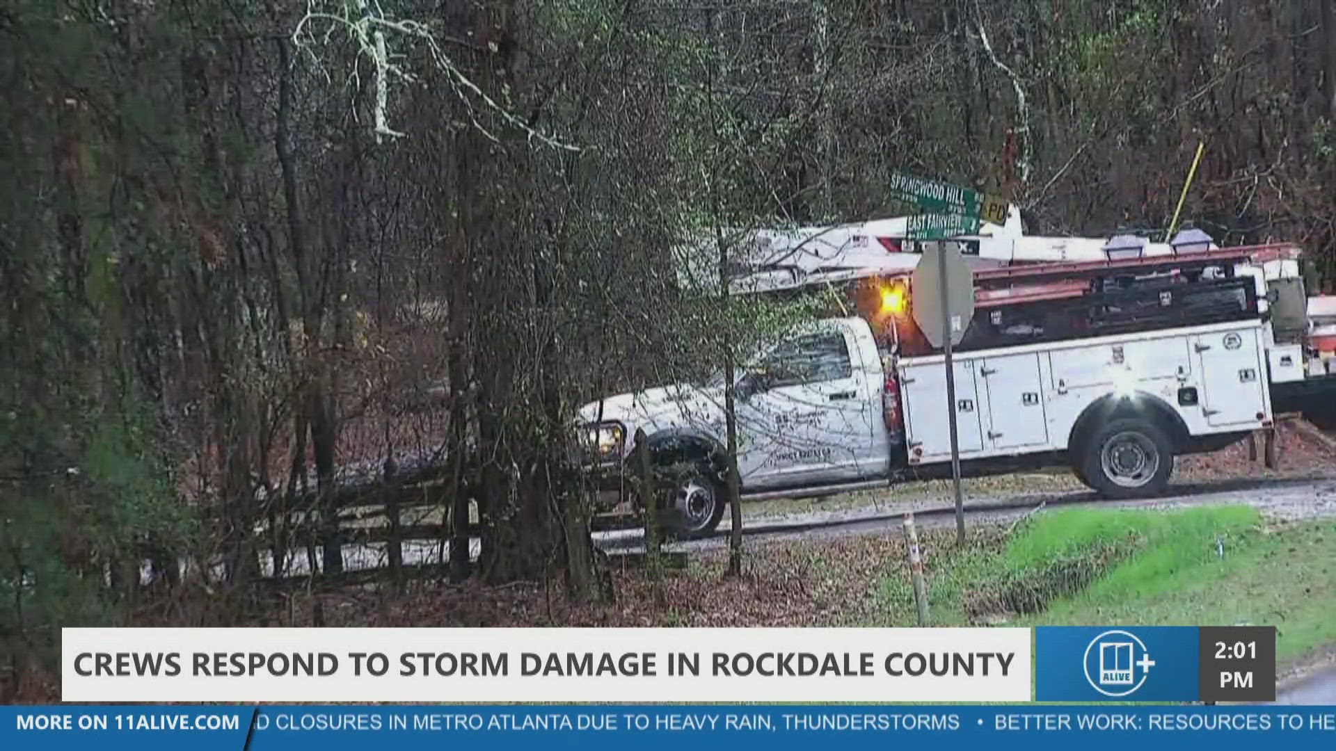Crews respond to storm damage in Rockdale County
