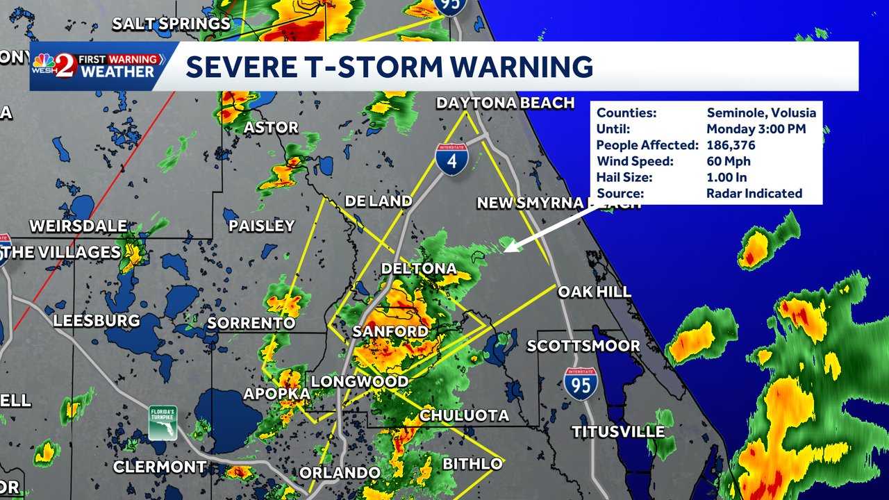 Strong storms are moving into Central Florida; multiple counties under ...