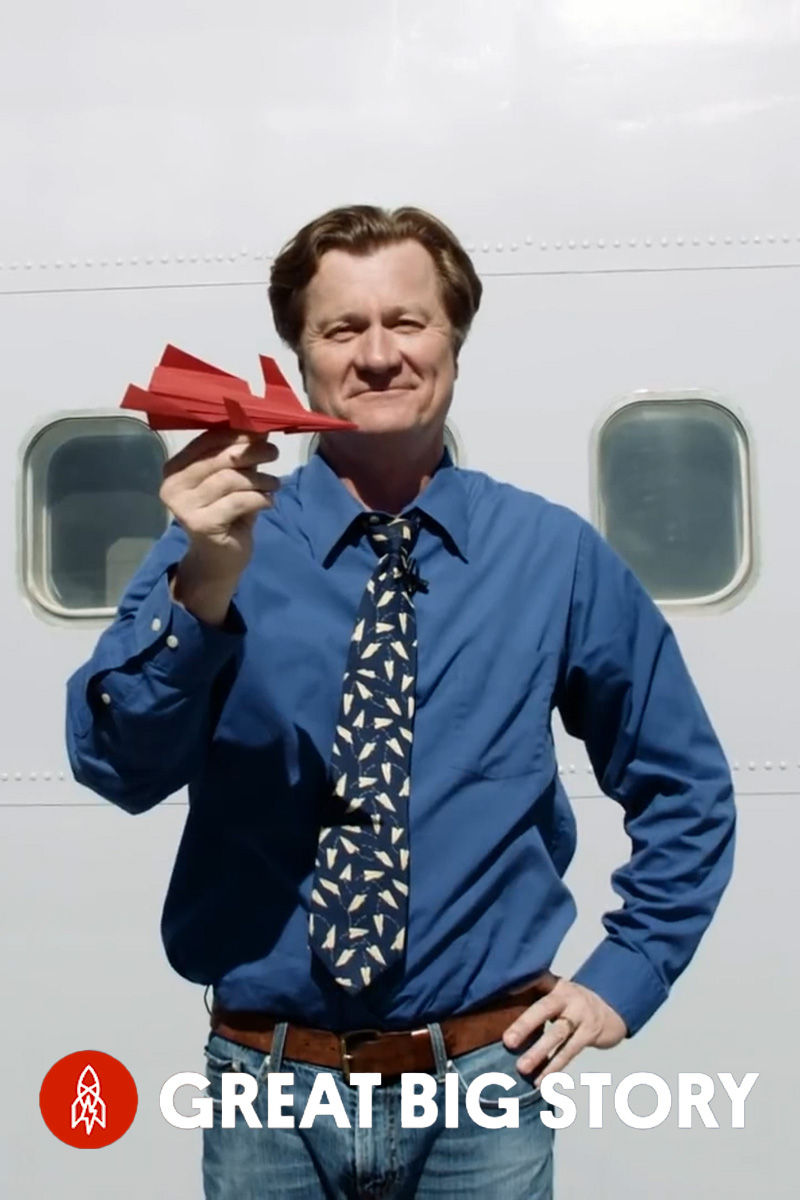 John Collins, world record with paper airplane ‘Susanne’