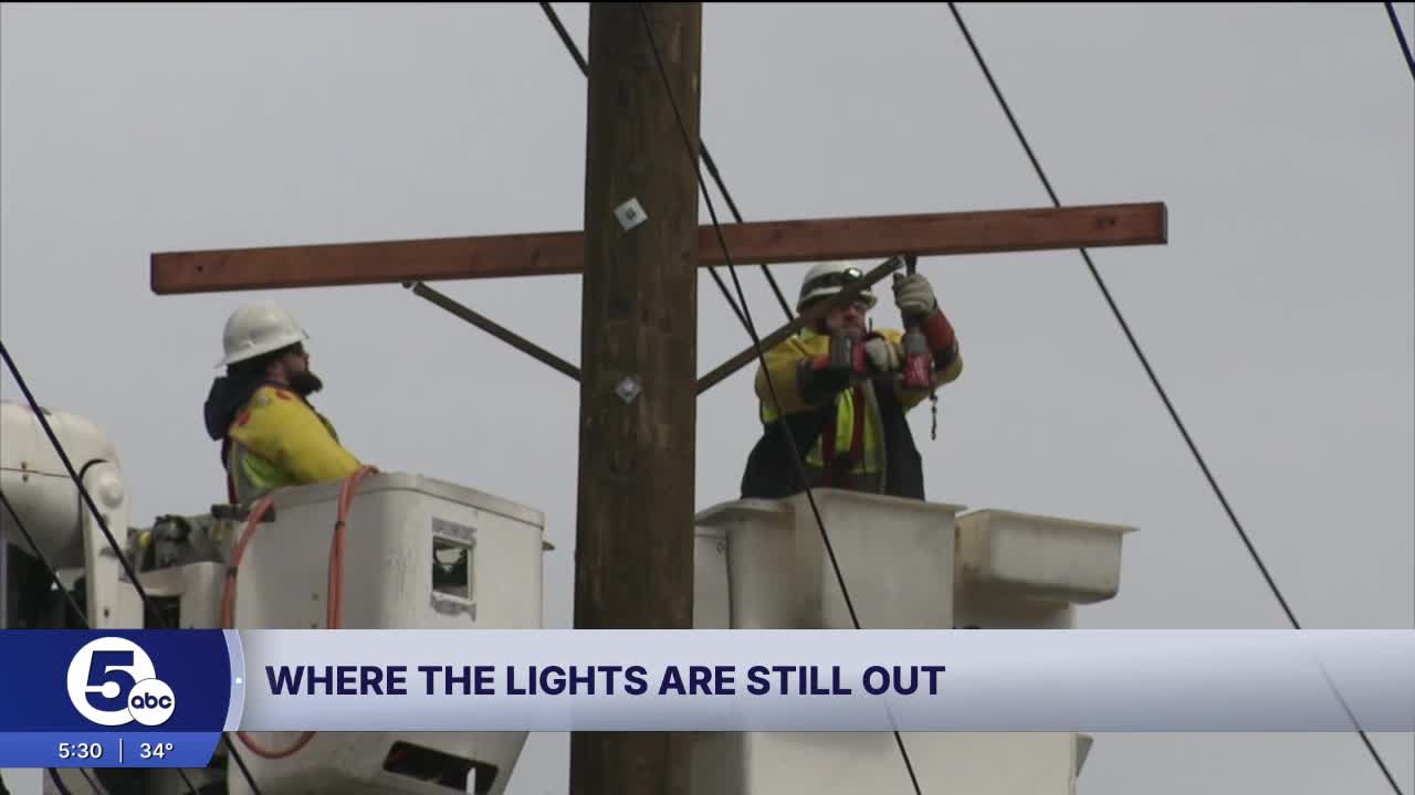 Thousands still without power in Northeast Ohio