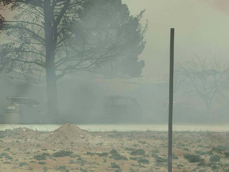Family displaced after high winds spread fire in Midland County