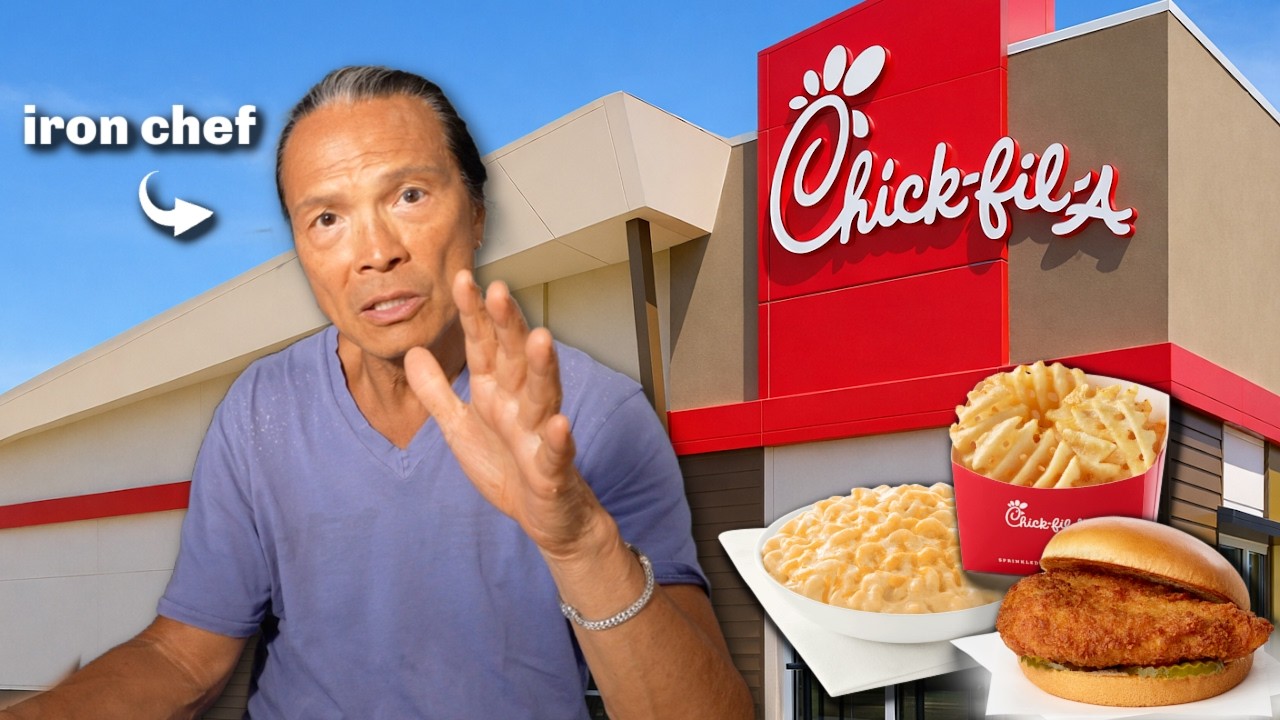 Iron Chef dad tries everything at ChickfilA 🍔