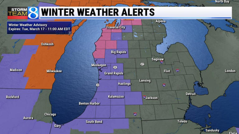 Winter returns across West Michigan: Snow, wind and cold temperatures ...