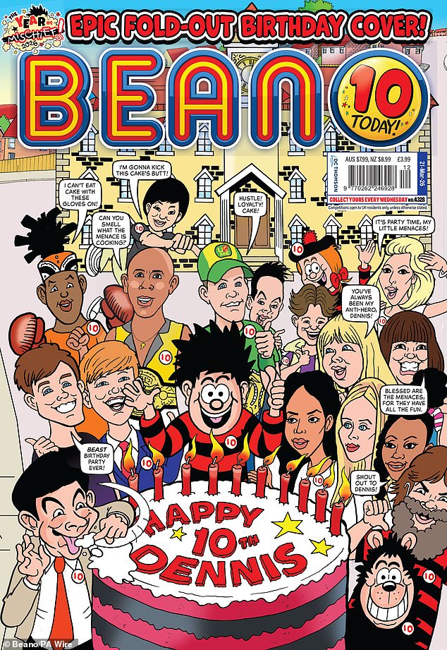 Stars gatecrash The Beano to celebrate 75 years of menacing and ...