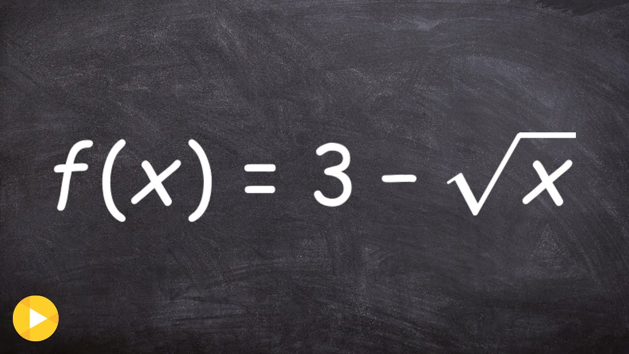 Determine the domain and range for the square root function