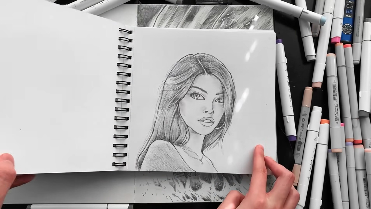 Sketching portrait of random people on online platforms