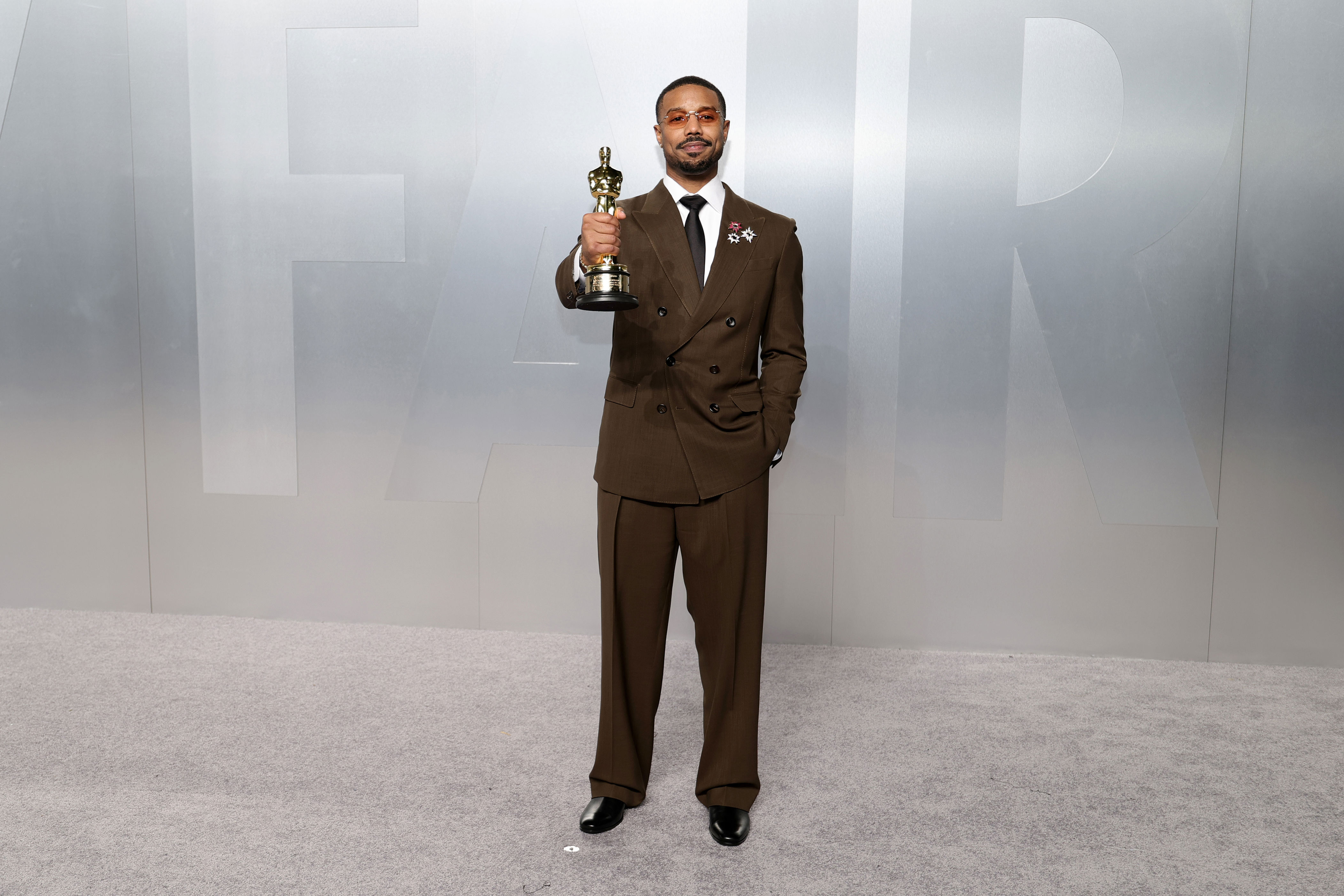Michael B Jordan celebrates best actor Oscar win with iconic stop ...