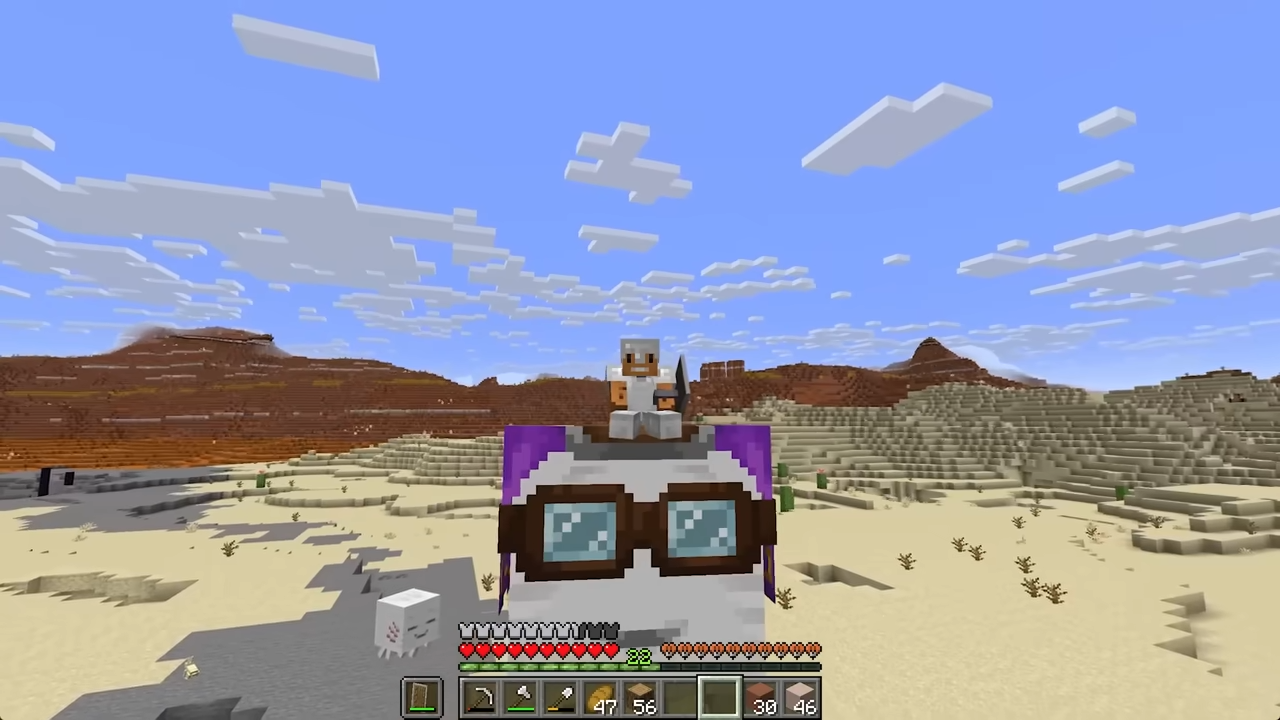 A Minecraft player spares a ghast and protects it in the Nether