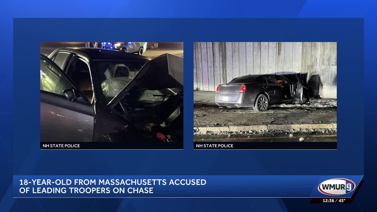 18-year-old from Massachusetts accused of leading troopers on chase