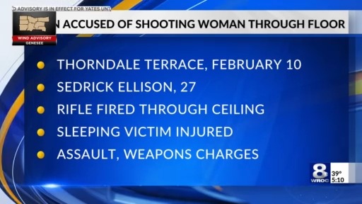 Rochester man arrested after woman shot through apartment floor while ...