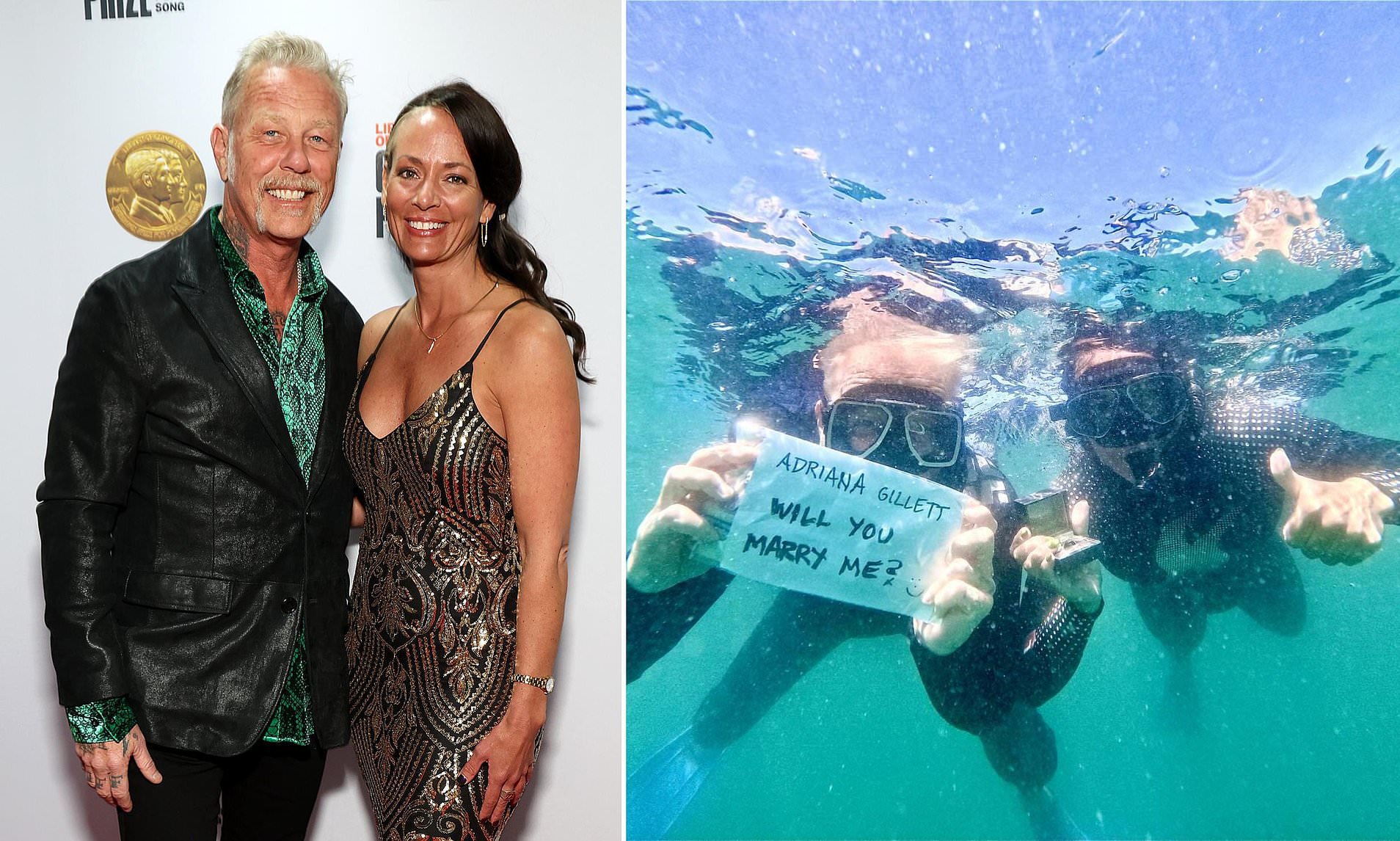 Metallica rocker, 62, proposes to girlfriend, 46, while swimming with ...