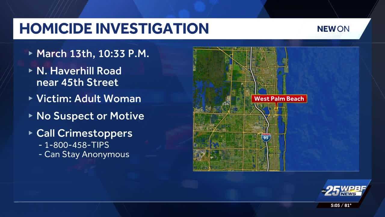 Palm Beach County Sheriff's Office investigates homicide after woman ...