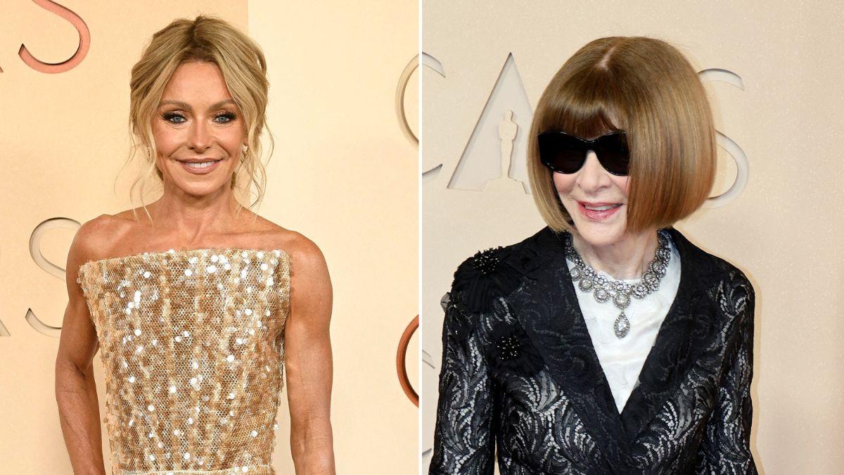 Kelly Ripa asks Anna Wintour if she approves of her outfit while ...