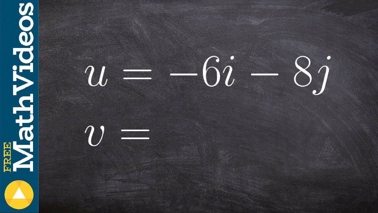 How to find the unit vector given a vector as a linear combination