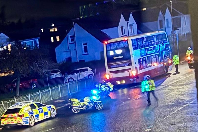 Police close busy Edinburgh road as Lothian Buses halt services in area