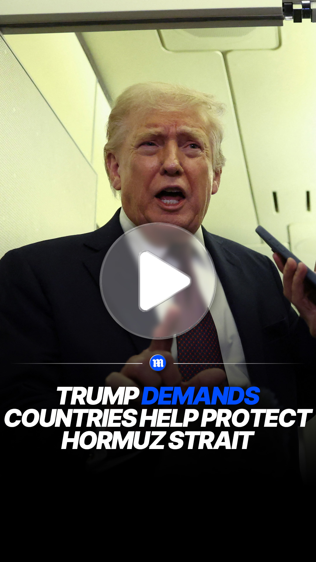 Trump urges other nations to help secure Strait of Hormuz