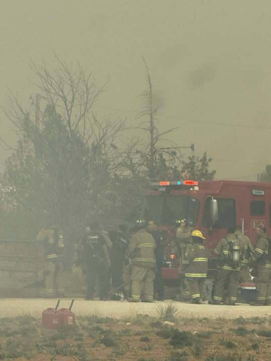 Family displaced after high winds spread fire in Midland County