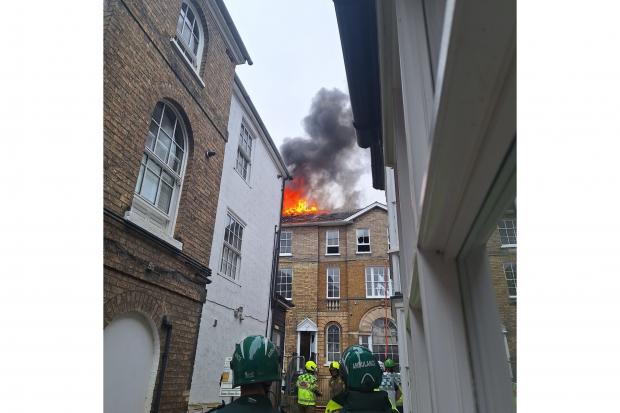 'Avoid town centre' warning as six fire crews at scene of blaze in Essex
