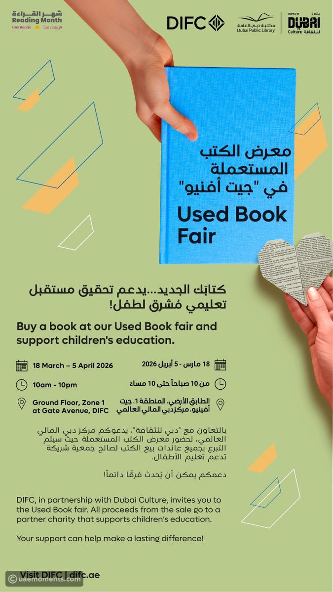 Thousands of pre-loved books hit DIFC at this used book fair
