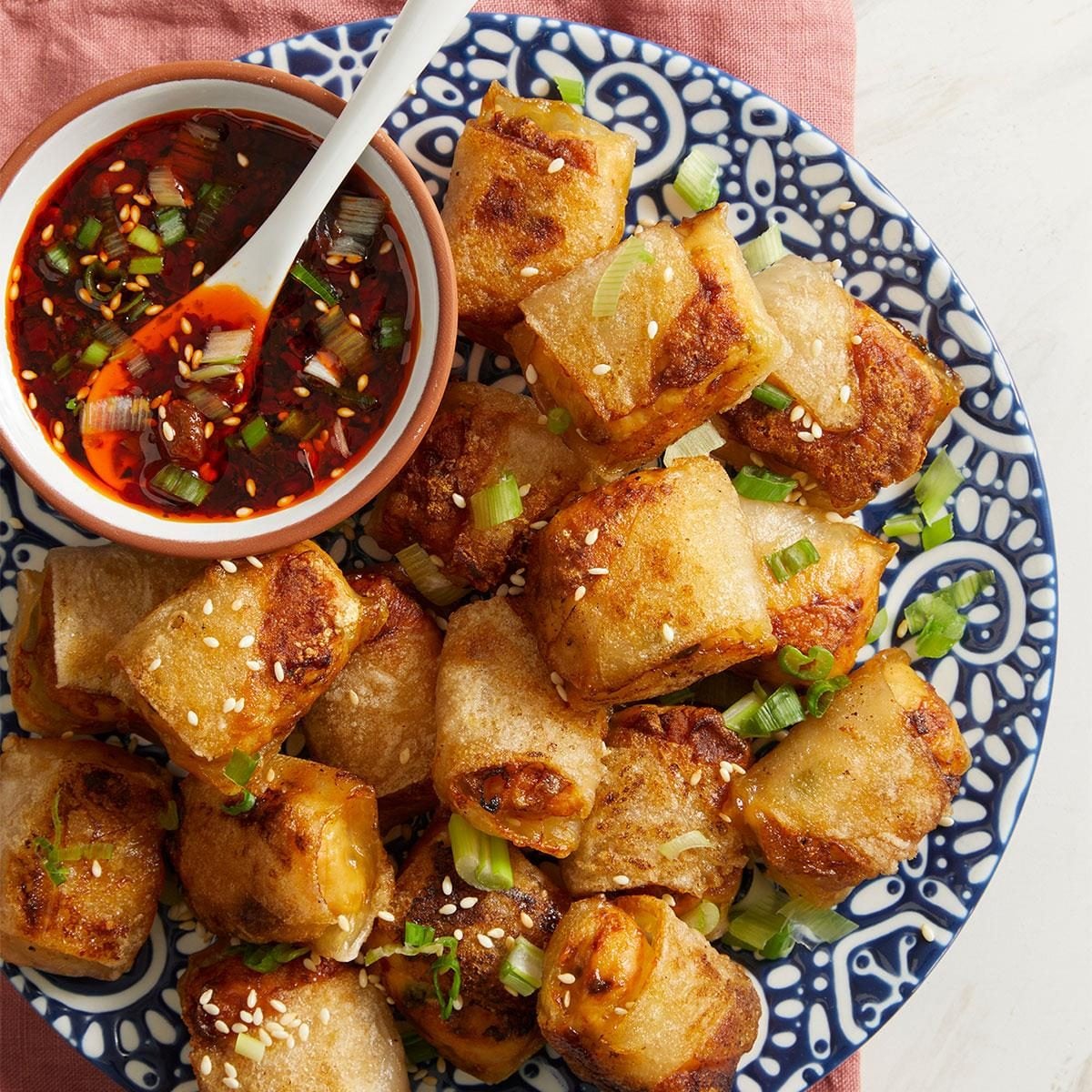 Crispy rice paper dumplings