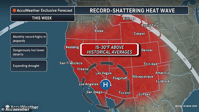 Historic heat dome to roast 14 US states with triple-digit temperatures ...