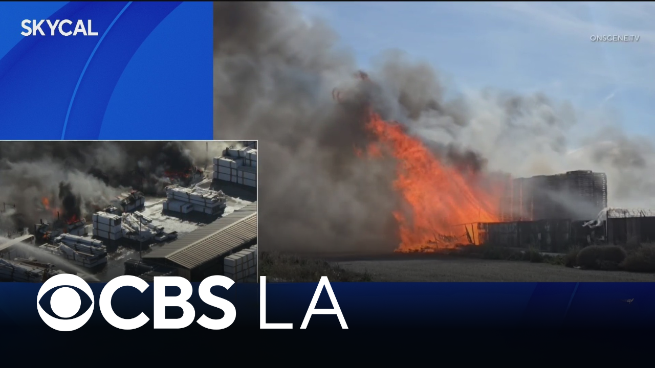Riverside pallet yard fire forces evacuations as strong winds fuel flames