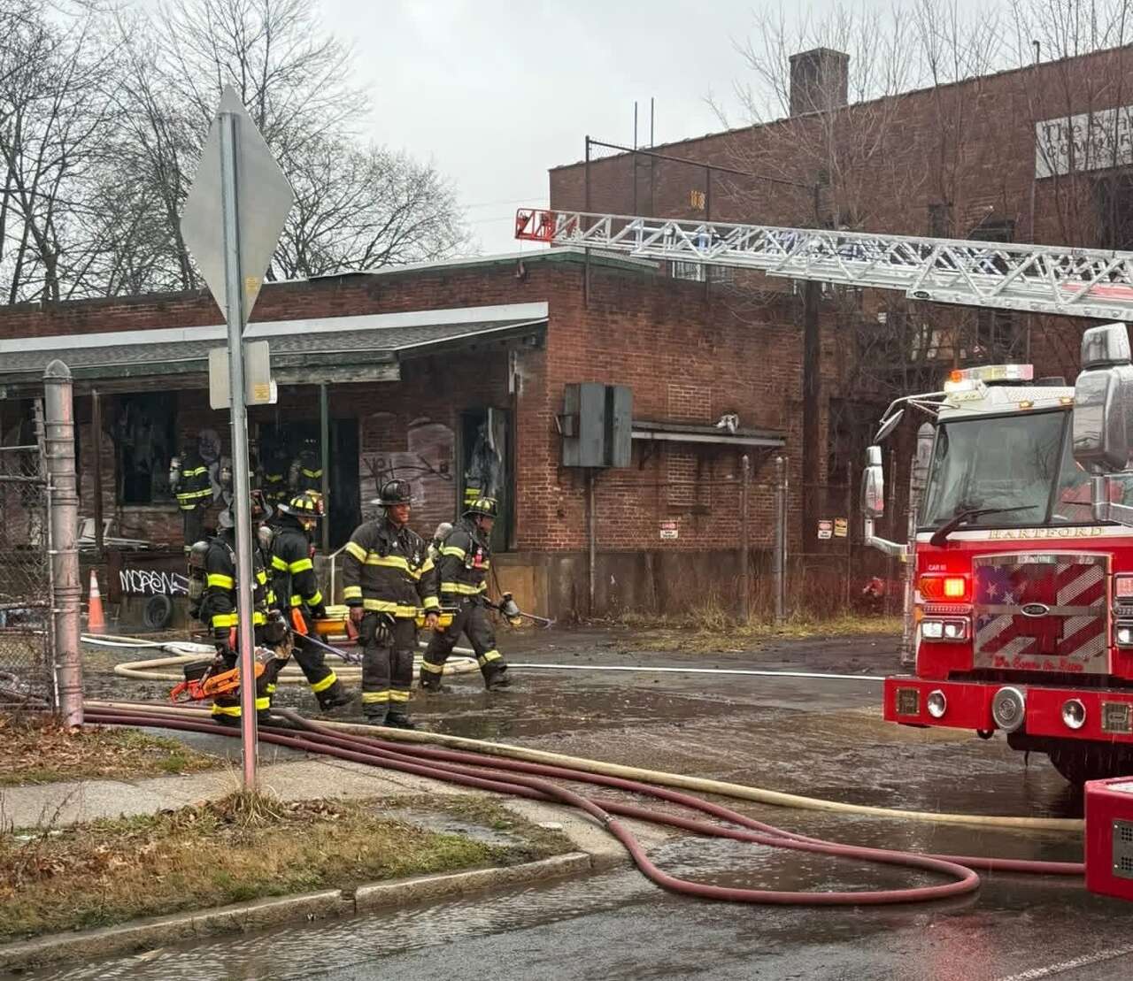 Hartford firefighters extinguish blaze at historic factory for 2nd time this year, officials say<br><br>