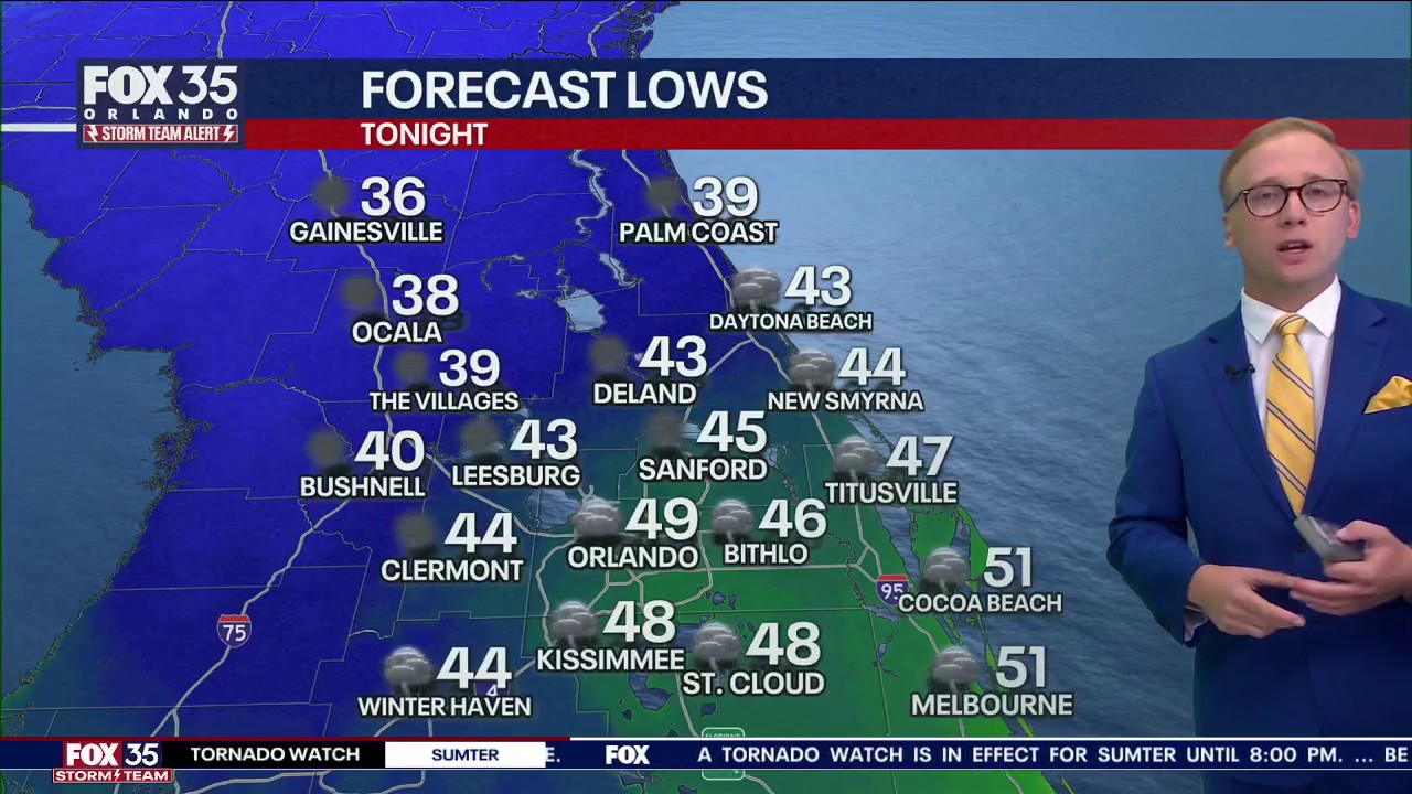 Orlando weather: Temperatures plunger after storms