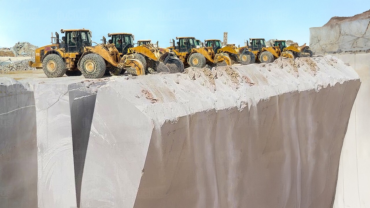 Inside the marble quarry: Techniques for extracting massive stone blocks