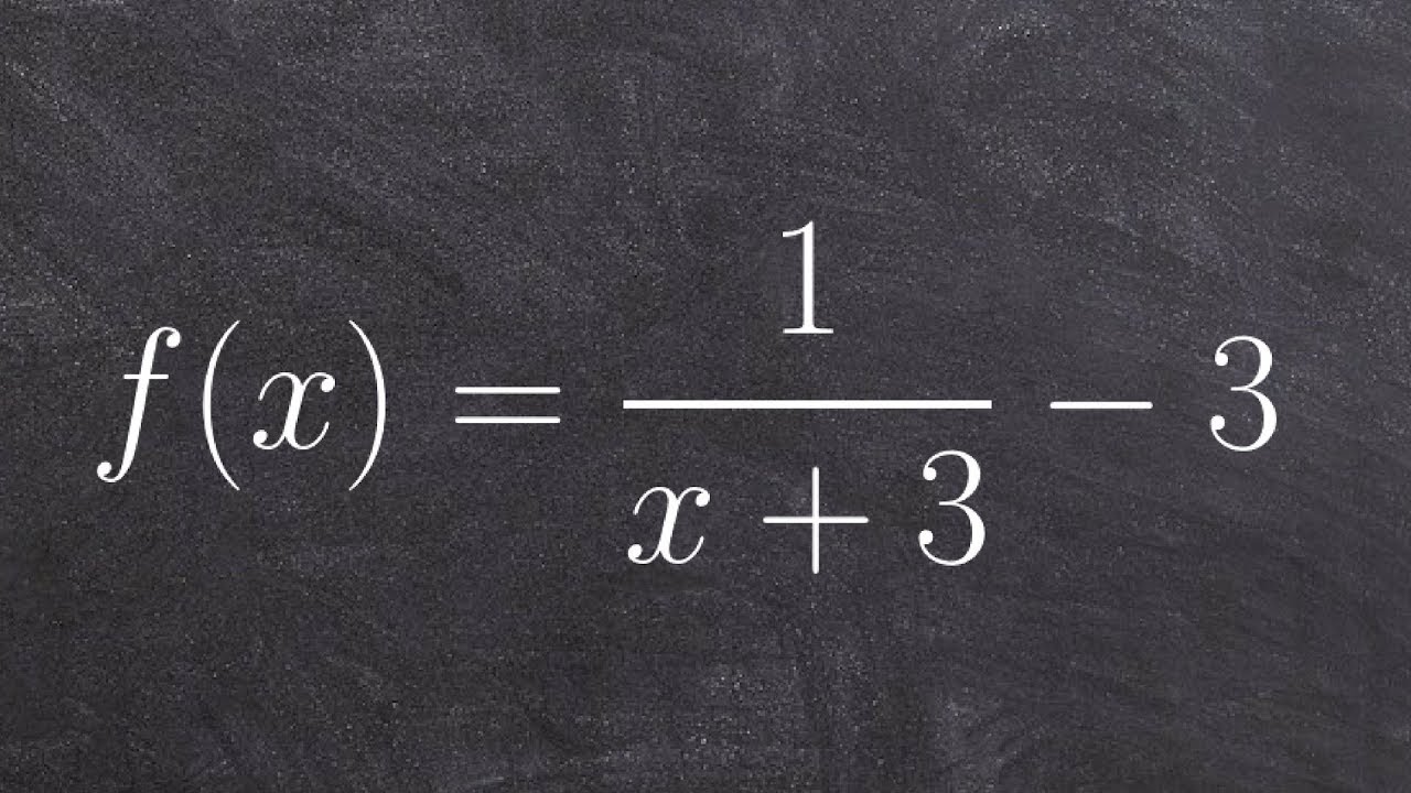 Translating the reciprocal function to sketch it's graph