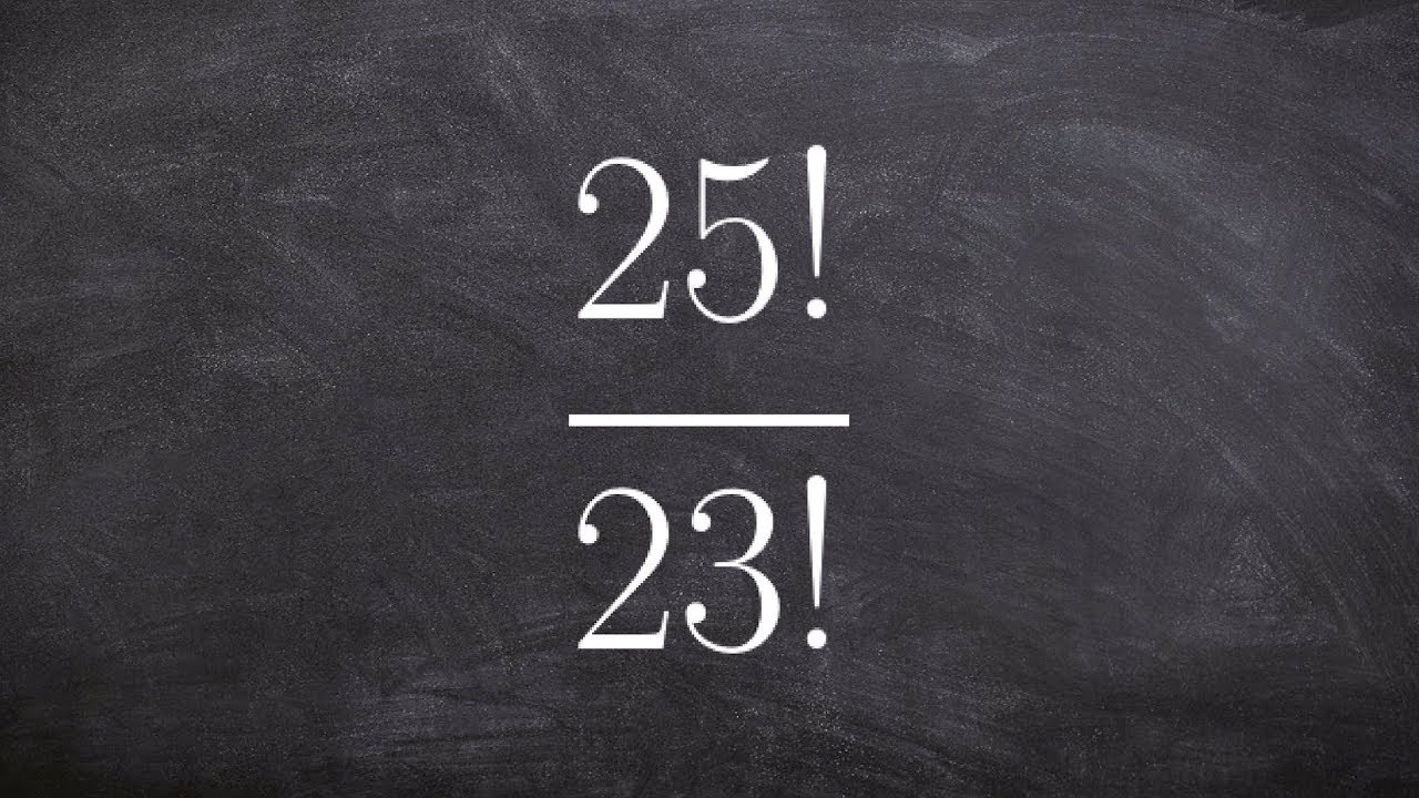 Simplifying a factorial divided by another factorial