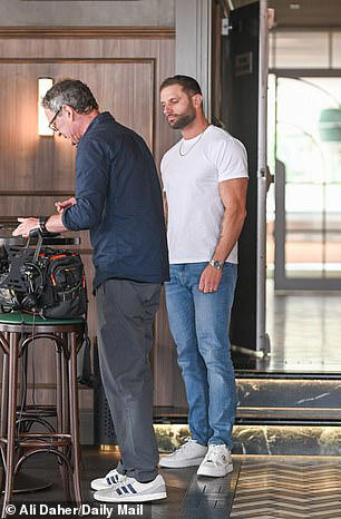 Gia's groom Scott McCristal (pictured) was paired with Stella Mickunaite for the exercise, with the groom admitting he felt relieved about the match-up