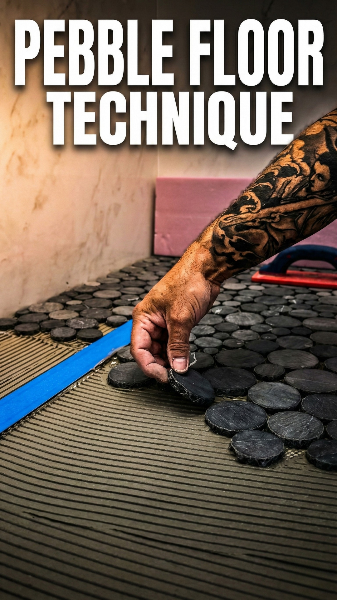 Transform your floor with pebbles: my process