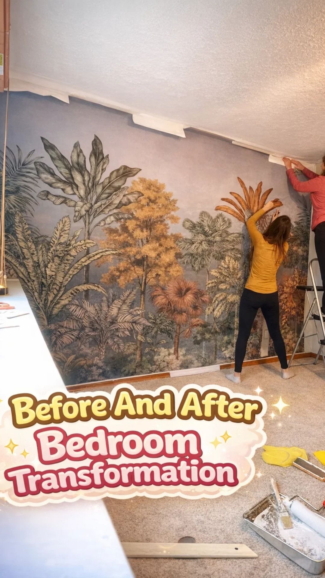 Before and after bedroom transformation