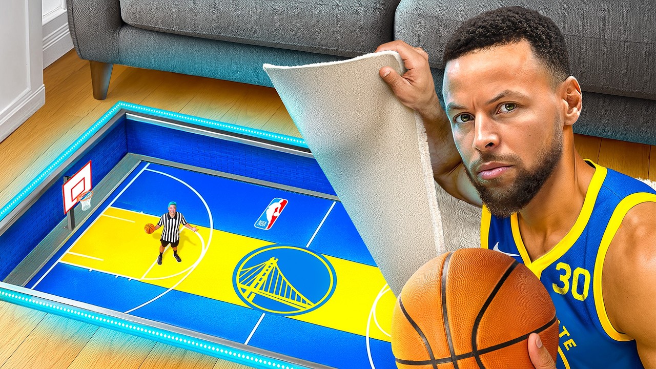 A basketball court designed for Steph Curry takes shape in an epic build