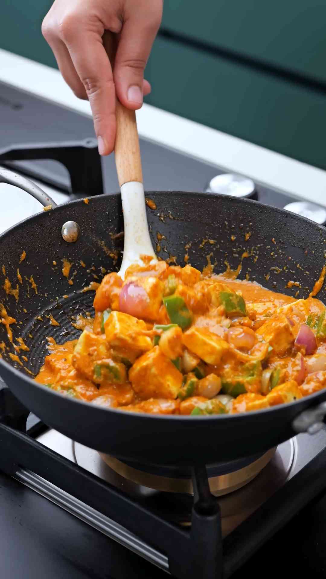 Creamy malai paneer homemade lunch