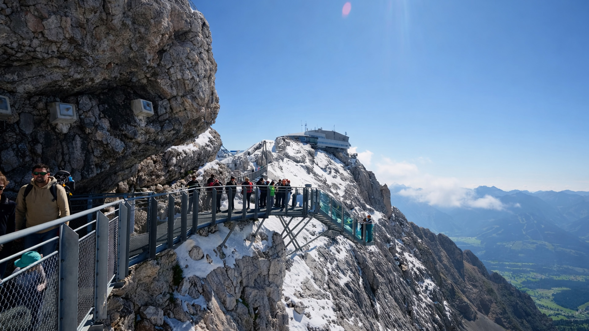 Dachstein Glacier Skywalk Austria spectacular alpine platform (4K)