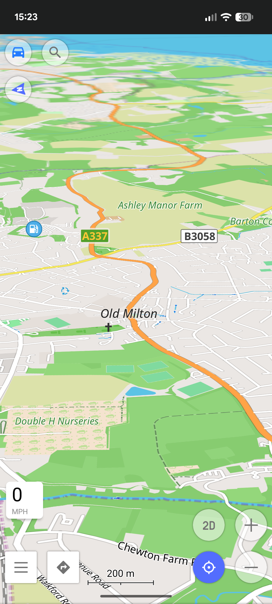 OsmAnd 3d view.