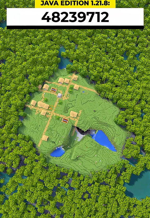 Minecraft village surrounded by mangrove swamp – amazing seed!