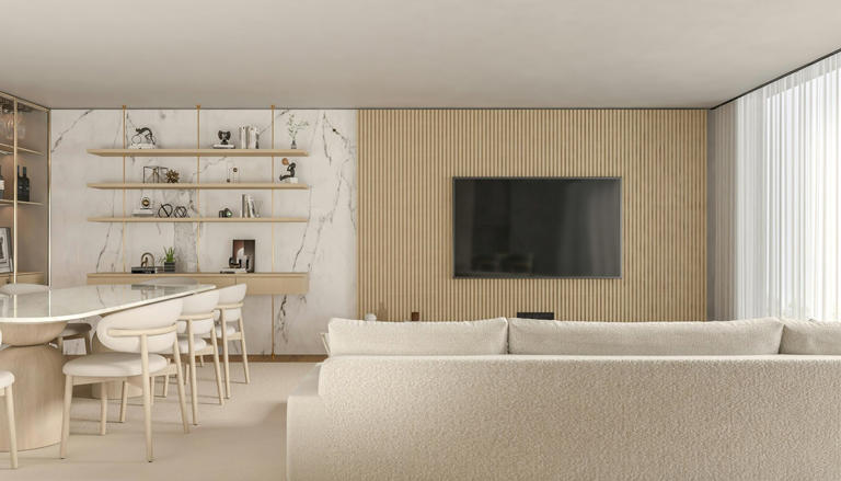 HPL vs PVC: Tentukan backdrop TV minimalis mewah untuk Anda!