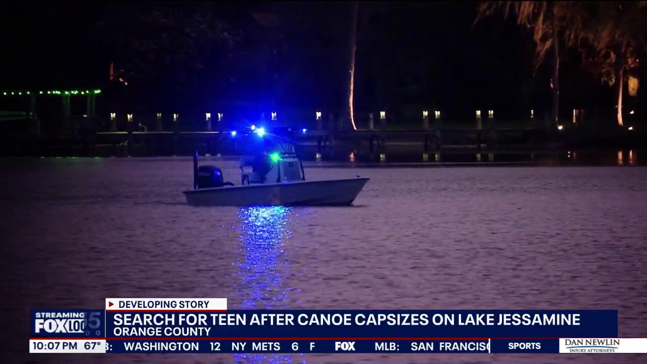 Search continues for missing teen after canoe capsizes in Orlando lake