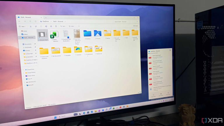 OneDrive on a display.