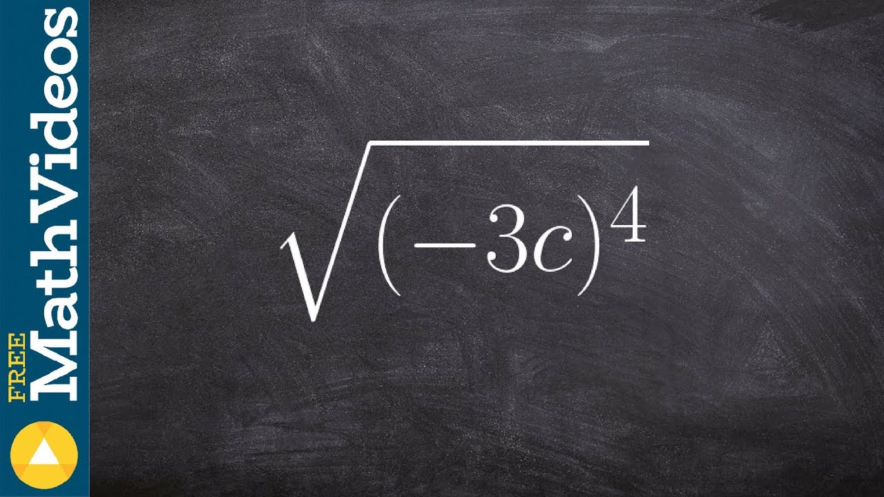 Taking the square root of a monomial raised to the 4th power