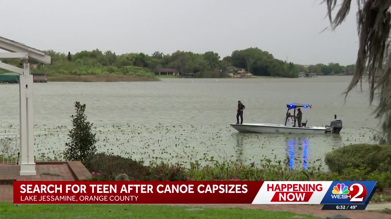 Search continues for teen after canoe capsized on Central Florida lake