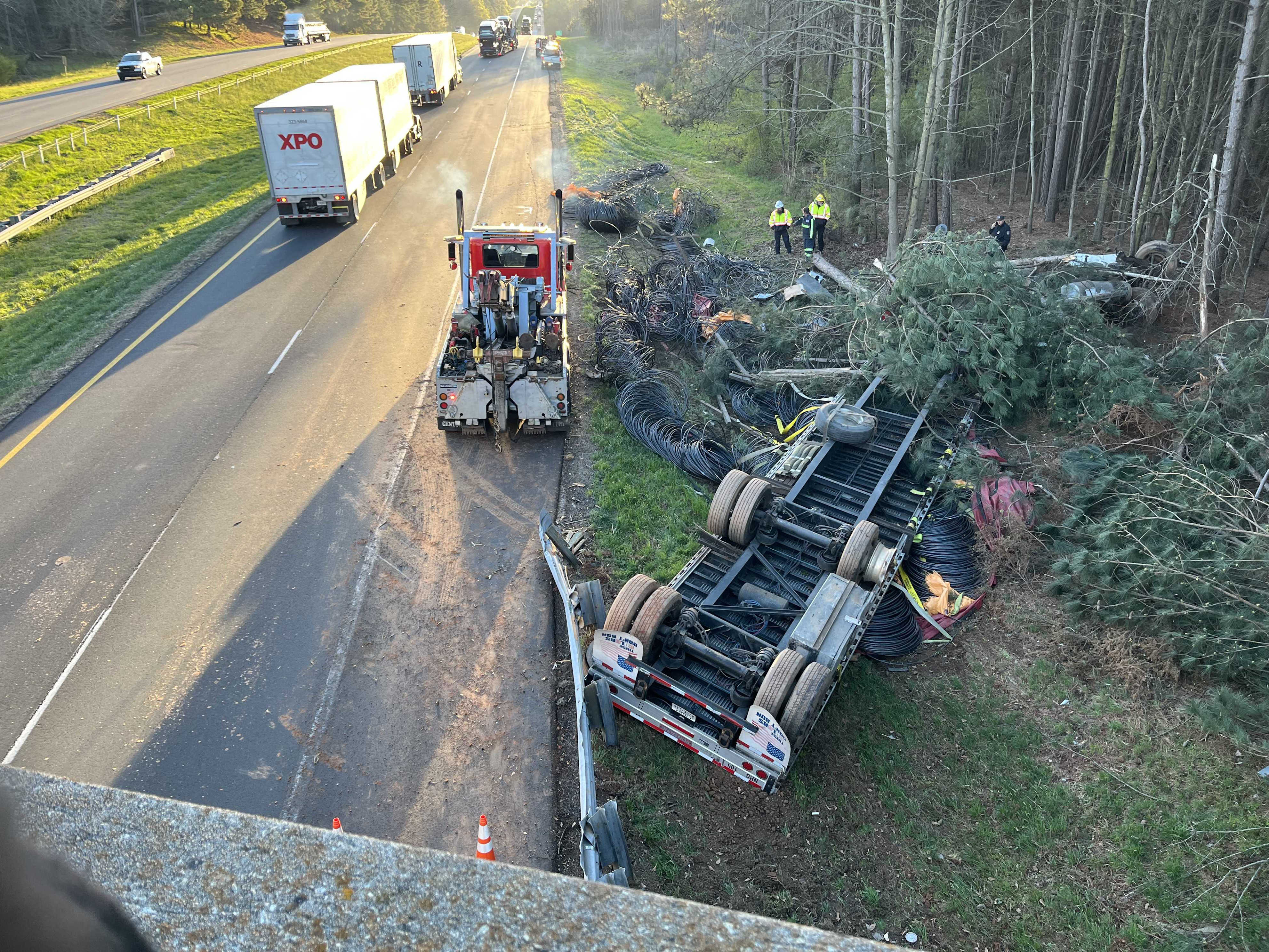 One airlifted after crash involving semi-truck on I-85 North near state ...