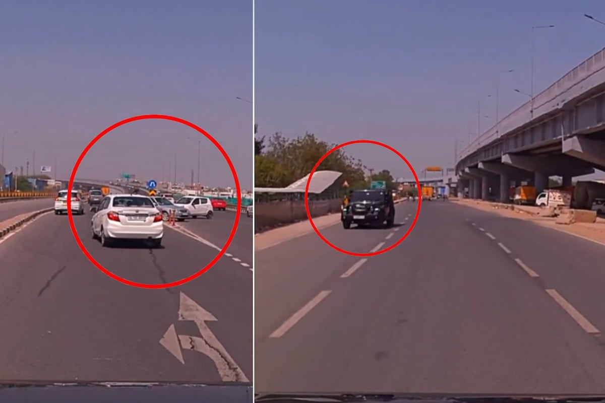 Video: Crash caught on dashcam near Delhi, many drive on wrong side