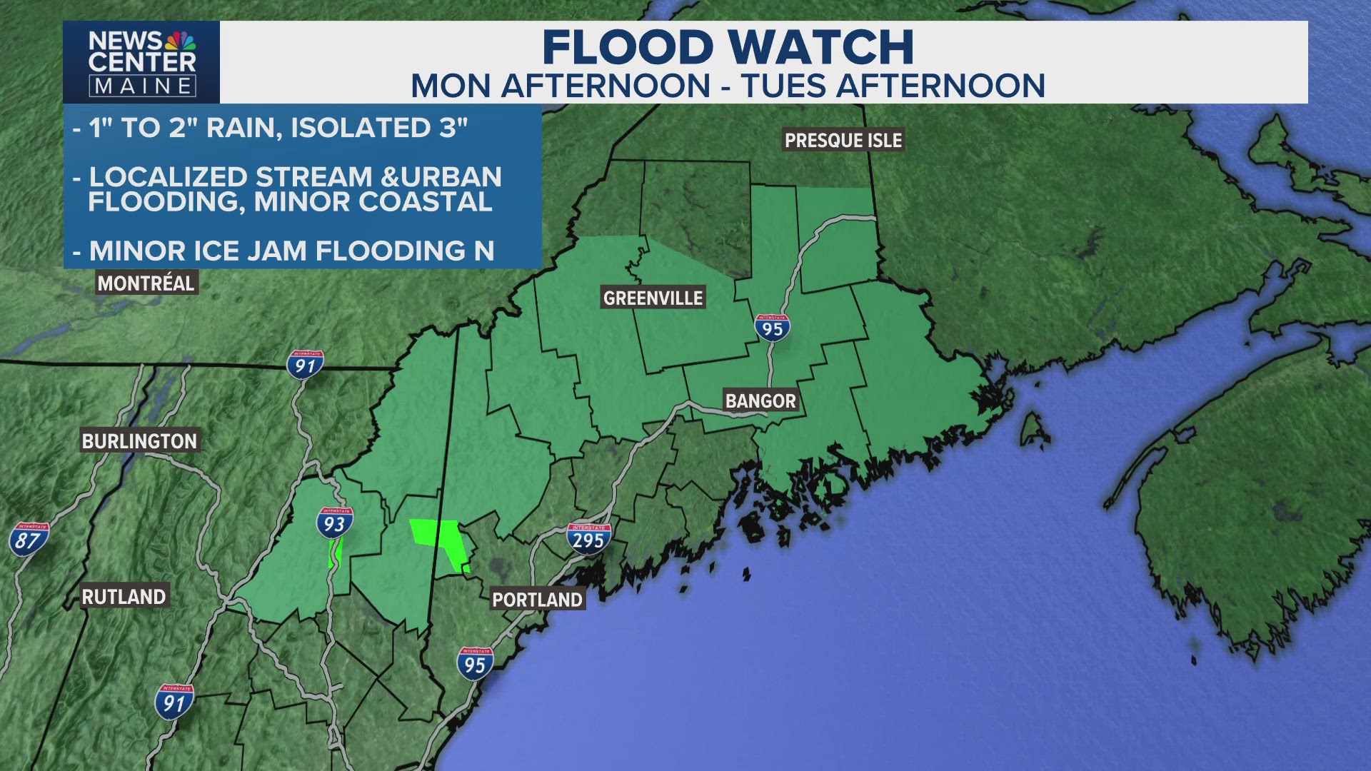 Monday storm leads to flooding issues around Maine