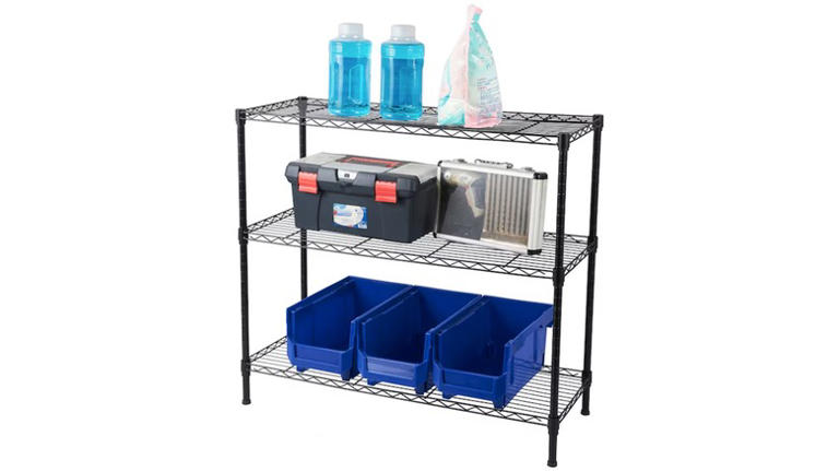 Lowe's is selling a heavy-duty three-tier garage shelving unit for less ...