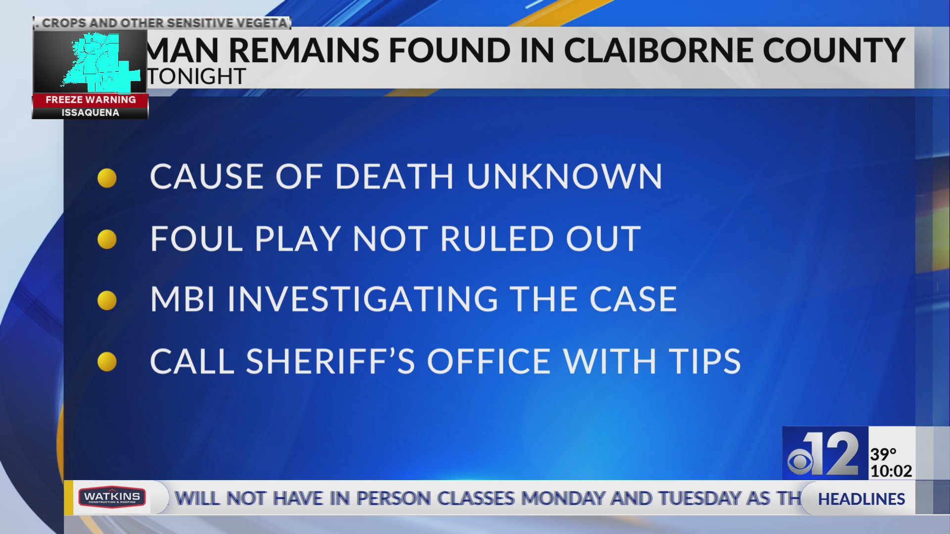Human remains found in Claiborne County, investigation underway